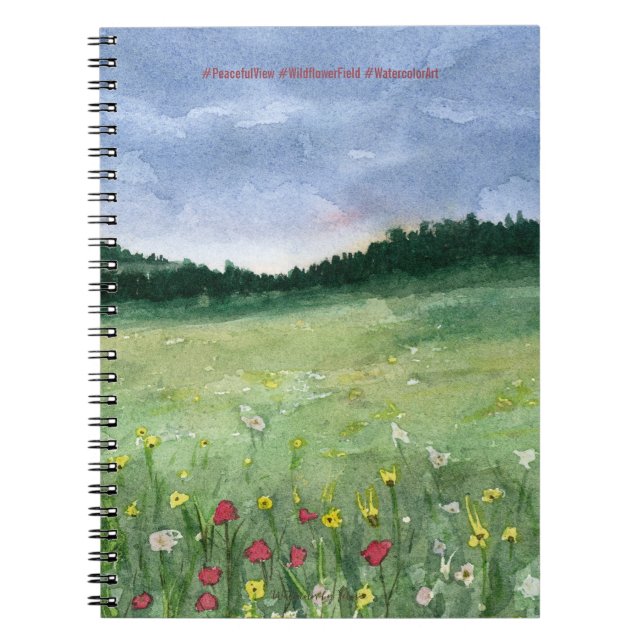 Blumenfeld Landschaft  Notizblock (Vorderseite)
