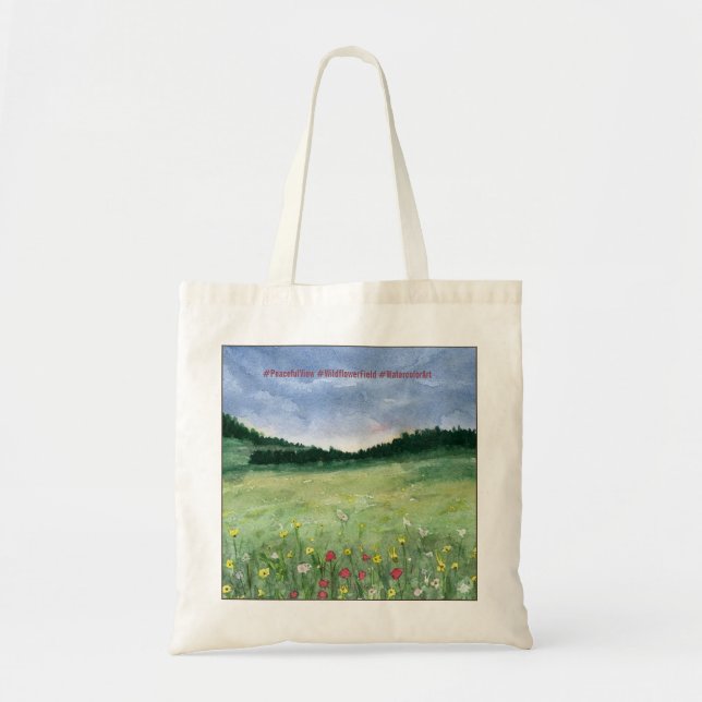 Blumenfeld Landschaft  Tragetasche (Vorne)
