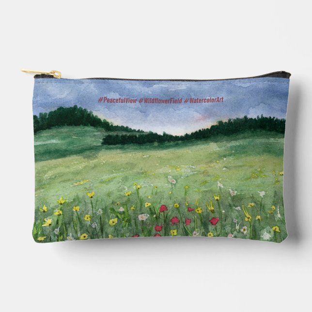 Blumenfeld Landschaft  Zubehörtasche (Vorderseite)