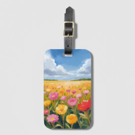 Blumenfeld-Landschaftsmalerei Gepäckanhänger