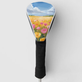 Blumenfeld Landschaftsmalerei Golf Headcover