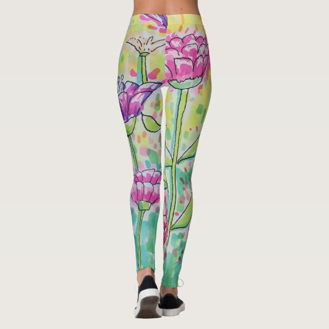 Blumenfeld Leggings (Rückseite)