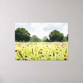 Blumenfeld Leinwanddruck