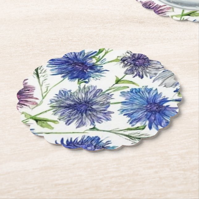 Blumenfeld, lila, blau c untersetzer (angewinkelt)