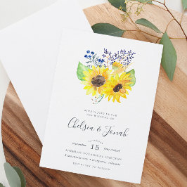 Blumenfelder Bouquet Hochzeitseinladung Einladung