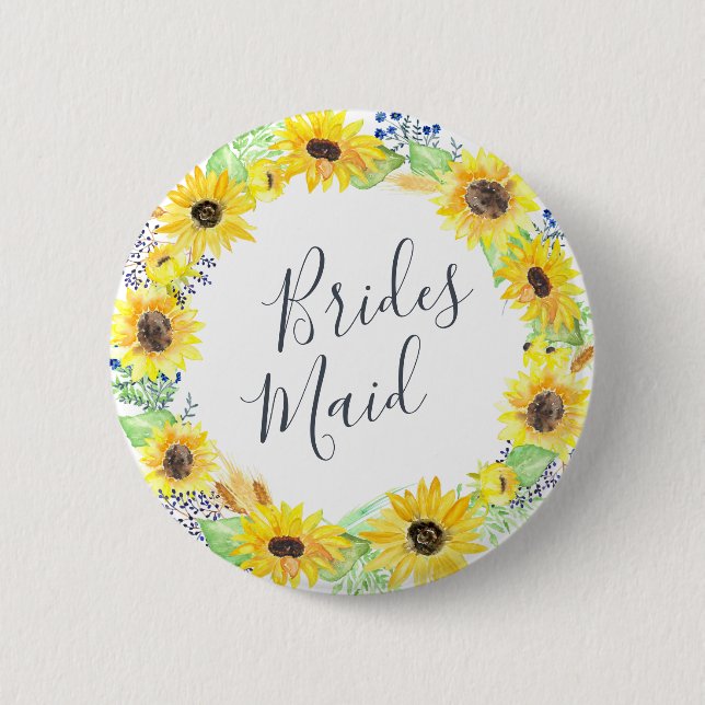 Blumenfelder Bridesmaid Button (Vorderseite)
