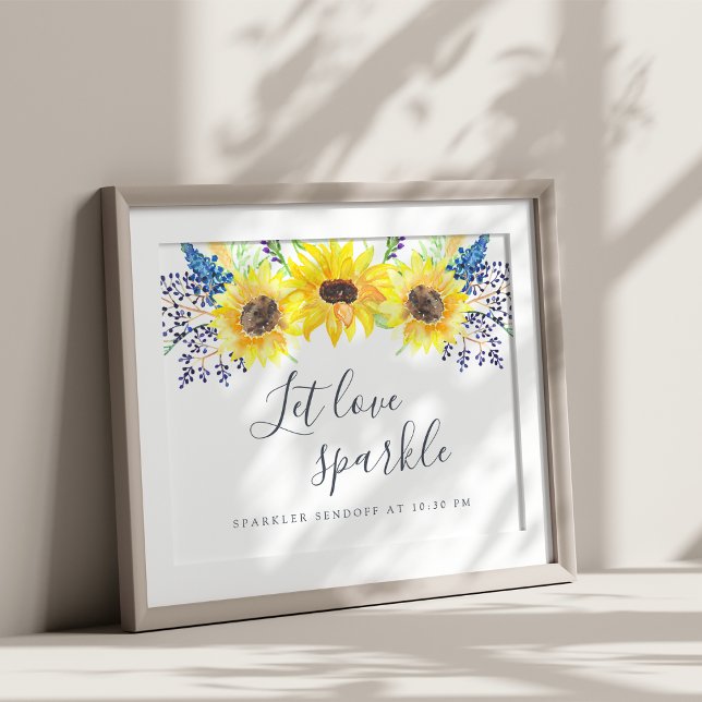 Blumenfelder Hochzeitsparkler-Sendoff-Zeichen Poster (Von Creator hochgeladen)