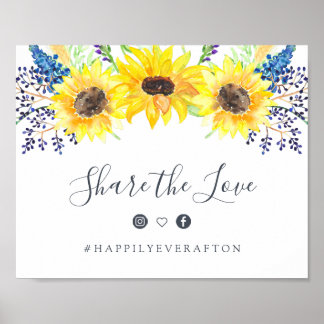 Blumenfelder Hochzeitssymbol Poster