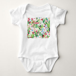 Blumenfelder: Muster für Aquarelle Baby Strampler