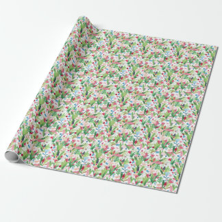 Blumenfelder: Muster für Aquarelle Geschenkpapier