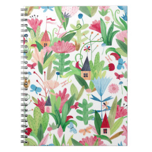 Blumenfelder: Muster für Aquarelle Notizblock