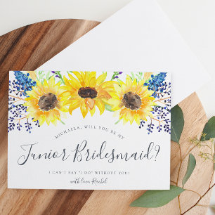 Blumenfelder sind meine Junior-Bridesmaid-Karte Einladung