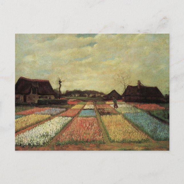 Blumenfelder von Vincent van Gogh Postkarte (Vorderseite)