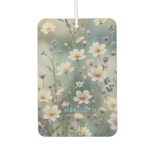 BlumenfeldGrün und Weiß Autolufterfrischer