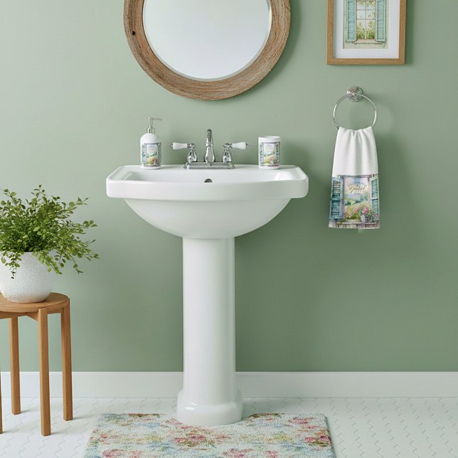 Blumenfenster mit Gratex-Herzfarbe Handtuch (Von Creator hochgeladen)