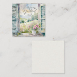 Blumenfenster mit Gratex-Herzfarbe Mitteilungskarte