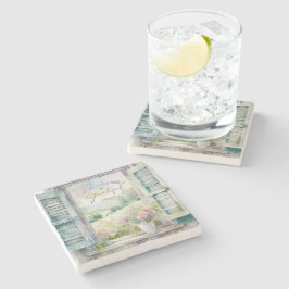 Blumenfenster mit Gratex-Herzfarbe Steinuntersetzer