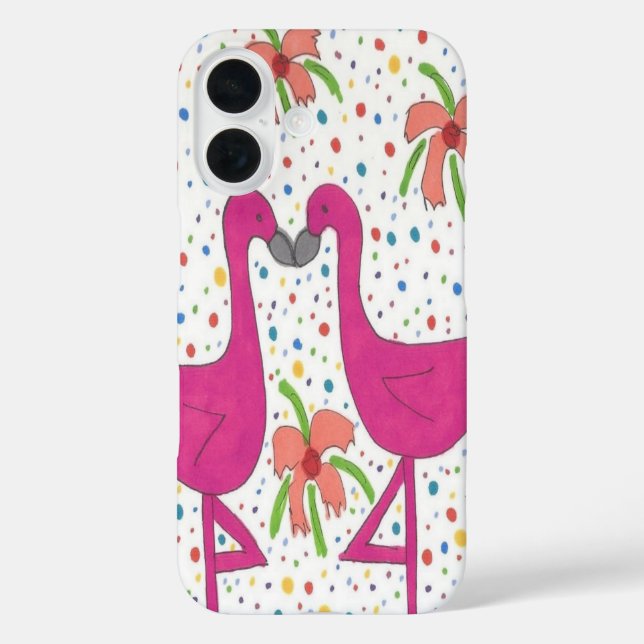 Blumenfest der Flamingos Case-Mate iPhone Hülle (Rückseite)