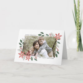 Blumenfest - Weihnachts-Foto-Grußkarte Feiertagskarte