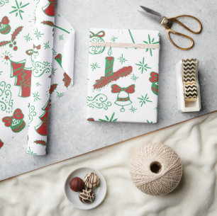 Blumenfestivals Illustration Frohe Weihnachten Geschenkpapier