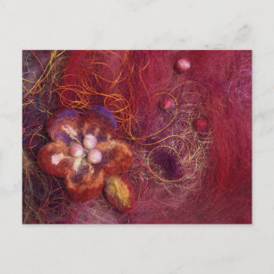 Blumenfilzkunst Postkarte