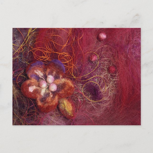 Blumenfilzkunst Postkarte (Vorderseite)