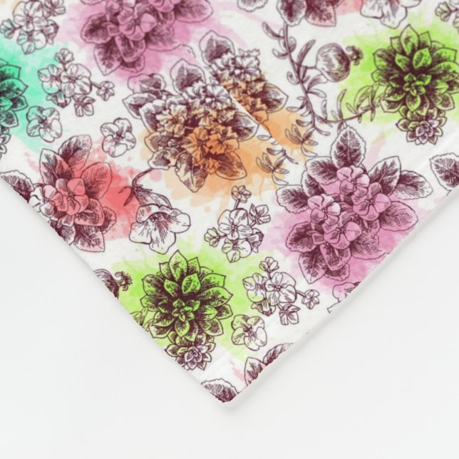 Blumenfleece Blanket Fleecedecke (Ecke)