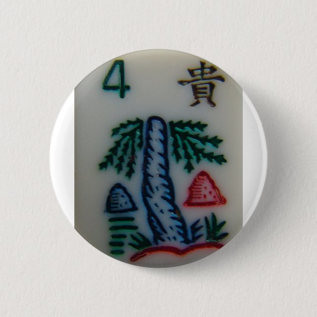 Blumenfliese Button (Vorderseite)