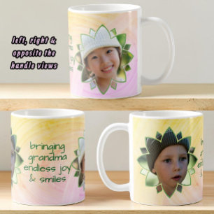 Blumenform Ersetzbarer Foto Farbiger Hintergrund Kaffeetasse