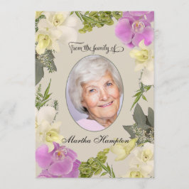 BlumenFoto-Beileid danken Ihnen mit Orchideen Dankeskarte