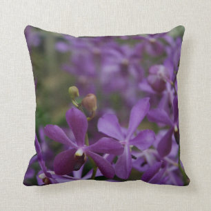 Blumenfoto: Lila Orchideen im Garten Kissen