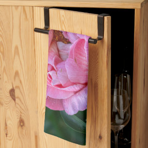 Blumenfotografie, Pink Peony Blume Geschirrtuch