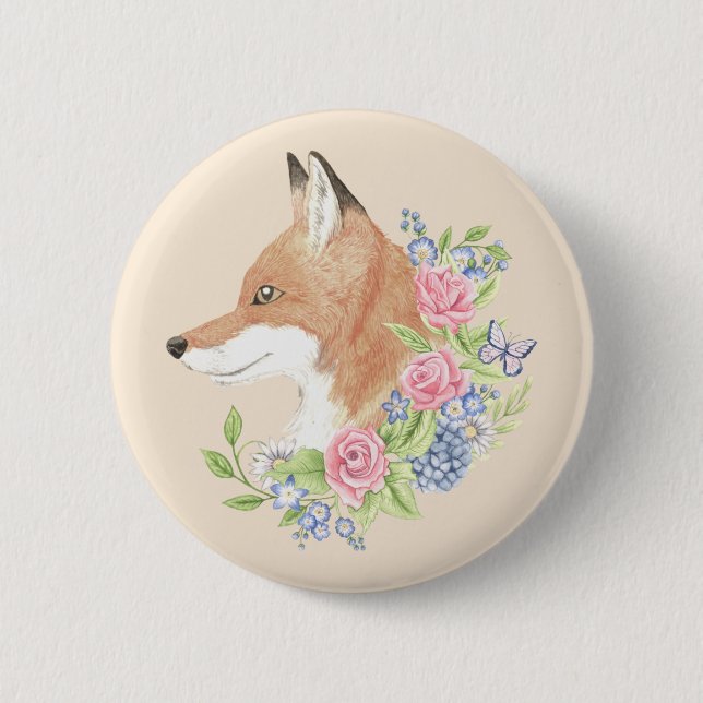 BlumenFox Button (Vorderseite)