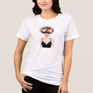 Blumenfrau Design Tri-Blend Shirt