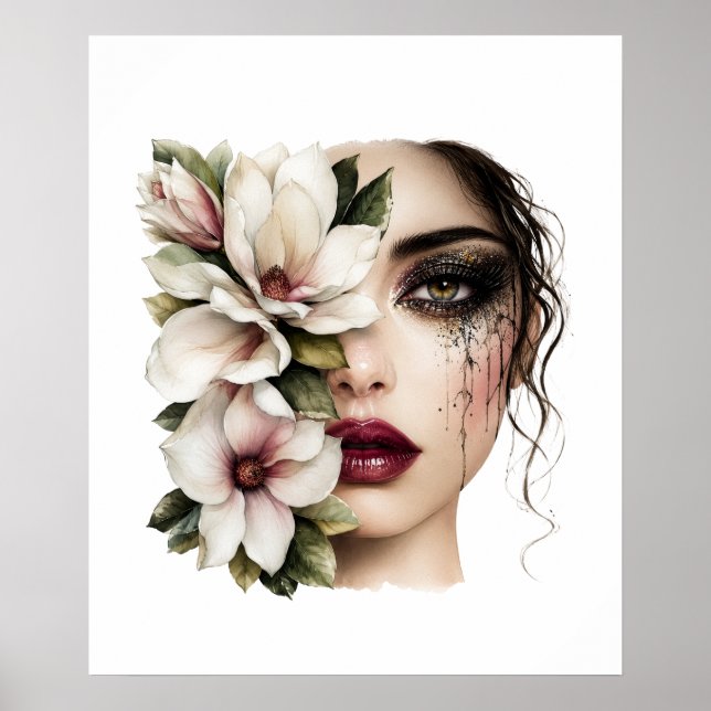 Blumenfrau Poster (Vorne)