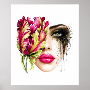 Blumenfrau Poster