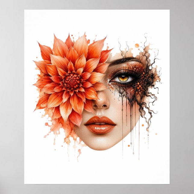 Blumenfrau Poster (Vorne)