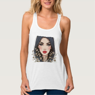 Blumenfraubahn mit Aussicht Kunst, Dichtung und Mu Tank Top