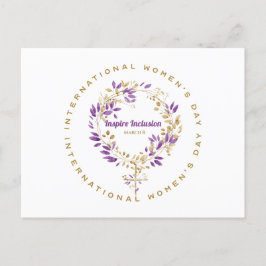 Blumenfrauensignatur März zum Frauentag 20 Postkarte