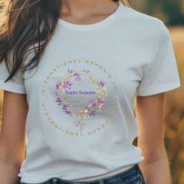 Blumenfrauensignatur März zum Frauentag 20 T-Shirt