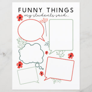 Blumenfreude, Dinge, die meine Schüler sagten