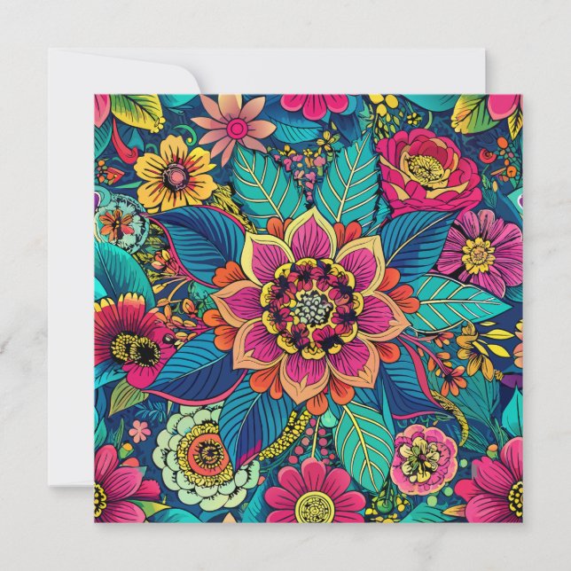 Blumenfreude Einladung (Vorderseite)