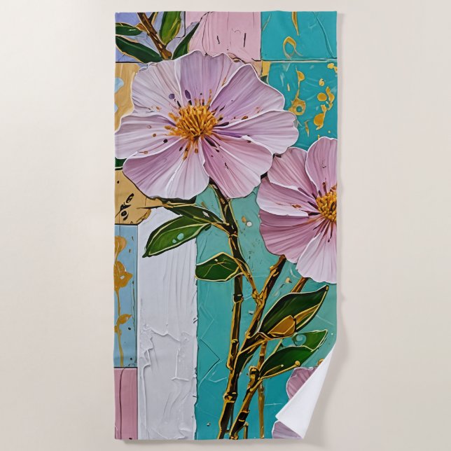 Blumenfreude Strandtuch (Vorderseite)