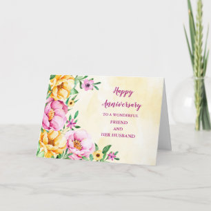 Blumenfreund und ihre Hochzeit Karte