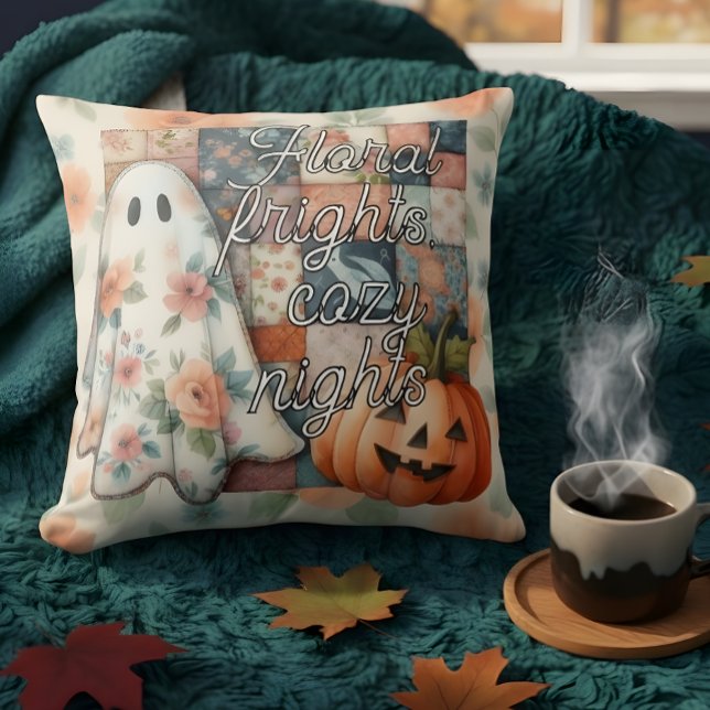 Blumenfreunde, gemütliche Nächte" Ghost & Pumpkin  Kissen (Von Creator hochgeladen)