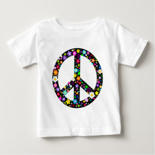 Blumenfriedenszeichen Baby T-shirt