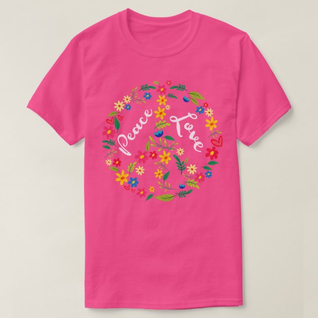 Blumenfriedenszeichen T-Shirt (Design vorne)
