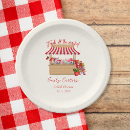 Blumenfrische vom Markt Dusche der Bauern Pappteller