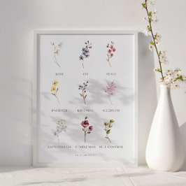 Blumenfrucht des Geistes Galatians 5 Plakat