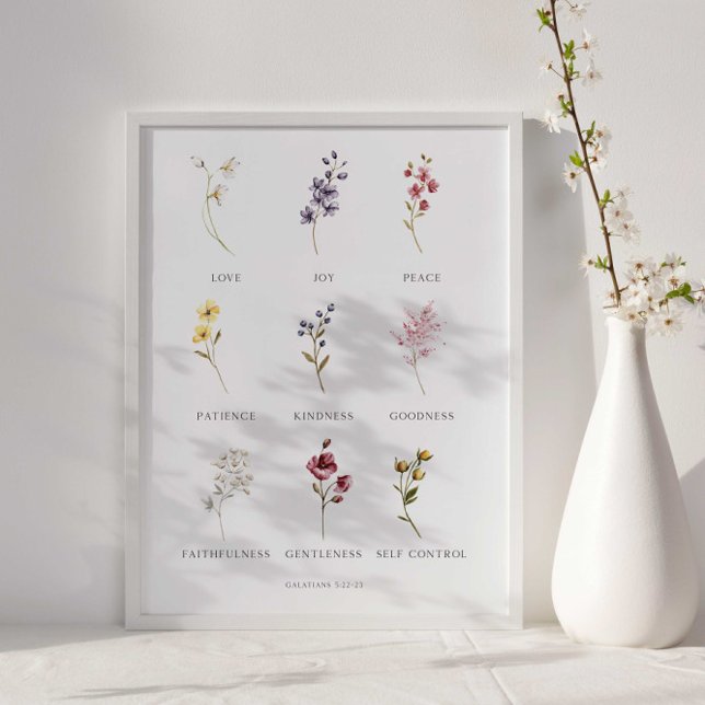 Blumenfrucht des Geistes Galatians 5 Plakat (Von Creator hochgeladen)